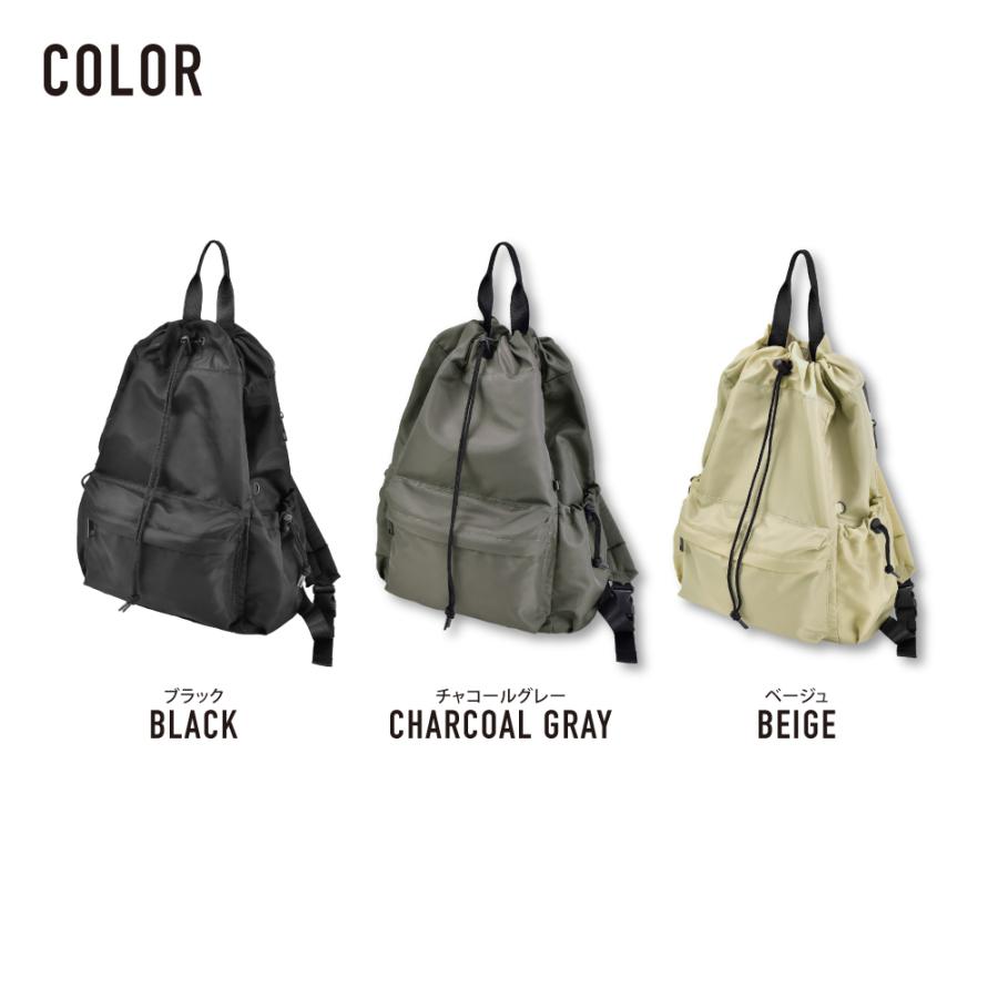 巾着リュック 大容量 15L a4 巾着 軽い デイパック 折りたたみ