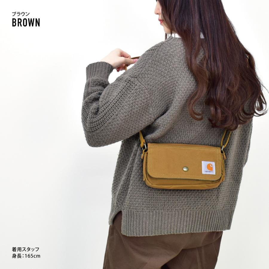 Carhartt ショルダーバッグ ベージュ/ブラック Carhartt カーハート ショルダーバッグ 小さめ 撥水 ミニバッグ
