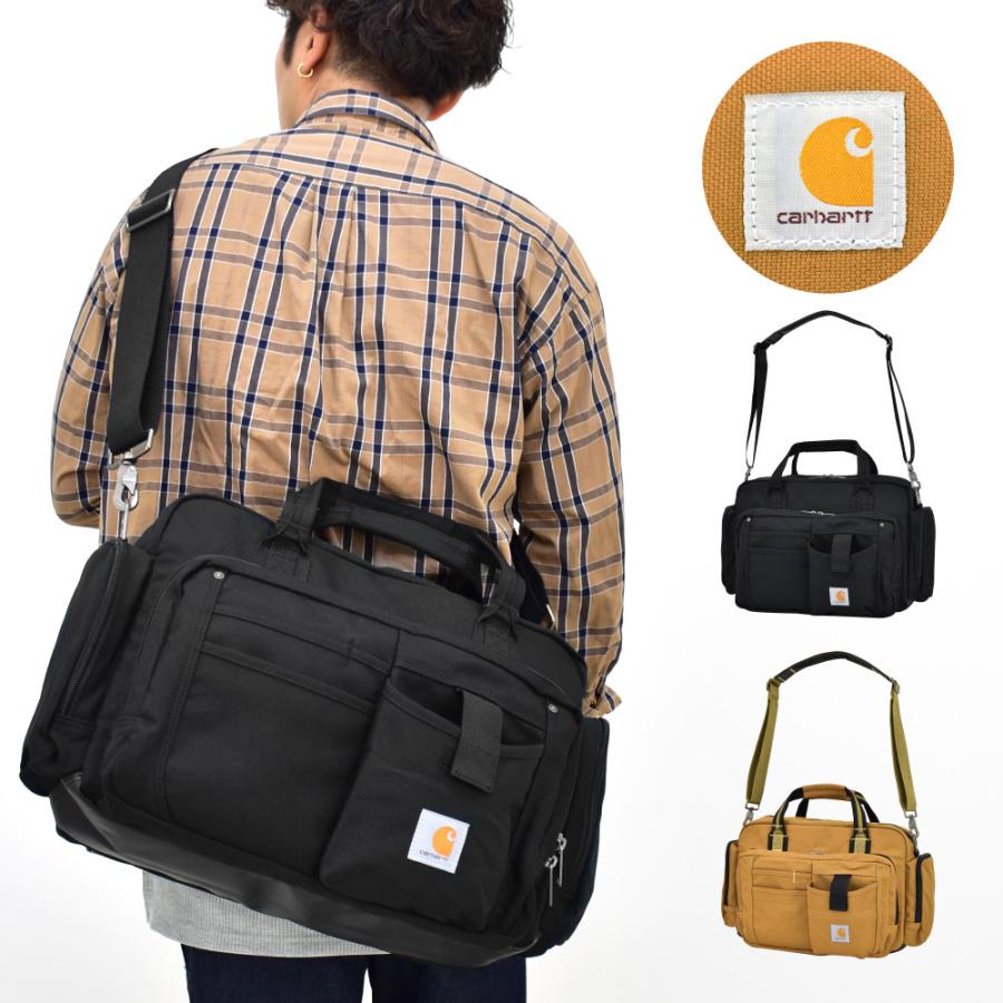 カーハート ボストンバッグ 旅行 防災 撥水 ナイロン 大容量 2way シンプル ロゴ 黒 無地 収納