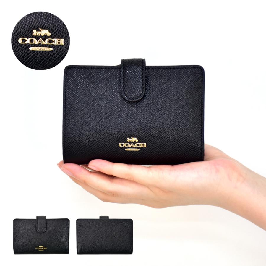 ショッピング大特価 COACH コーチ 財布 レディース 二つ折り 小銭入れ カードケース ブランド Medium Corner Zip Wallet 27968 LIBLK