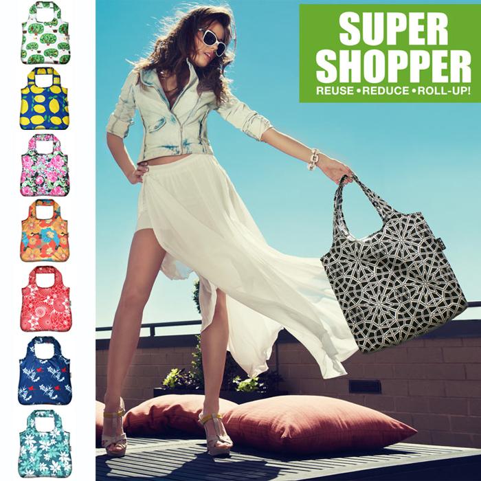 エンビロサックス エコバッグ 大容量 コンパクト トートバッグ レディース 女子 通勤 通学 旅行 お出かけ お買い物 大人 おしゃれ ブランド 20代 30代 | ENVIROSAX