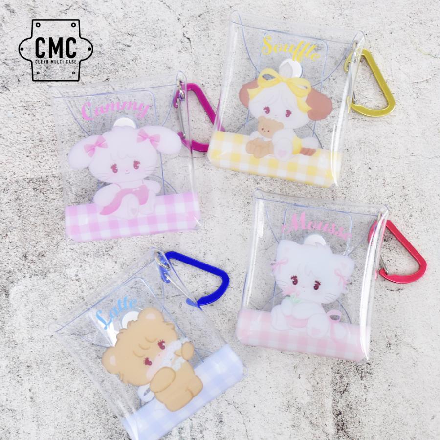 mikko クリアマルチケース SSサイズ 小物入れ ポーチ カラビナ airpods