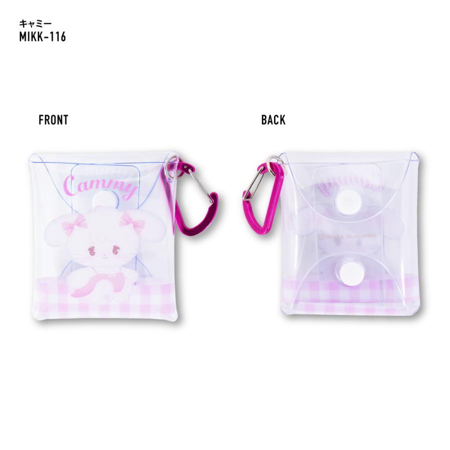 mikko クリアマルチケース SSサイズ 小物入れ ポーチ カラビナ airpods