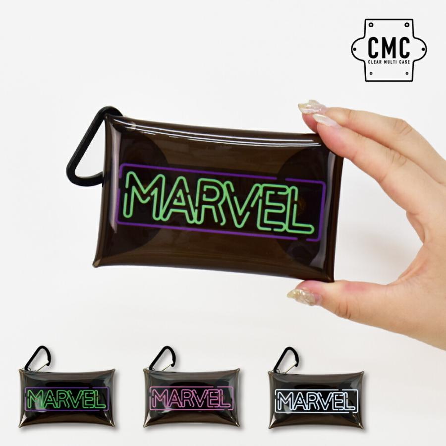 MARVEL（マーベル） クリアマルチケース Sサイズ 小物入れ カラビナ