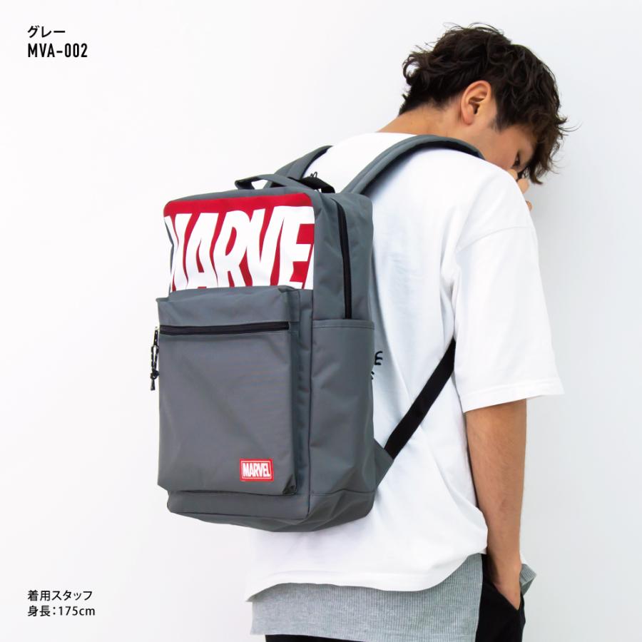 MARVEL グレー リュック MARVEL（マーベル） リュック 大容量 15L a4 リュックサック ボックス