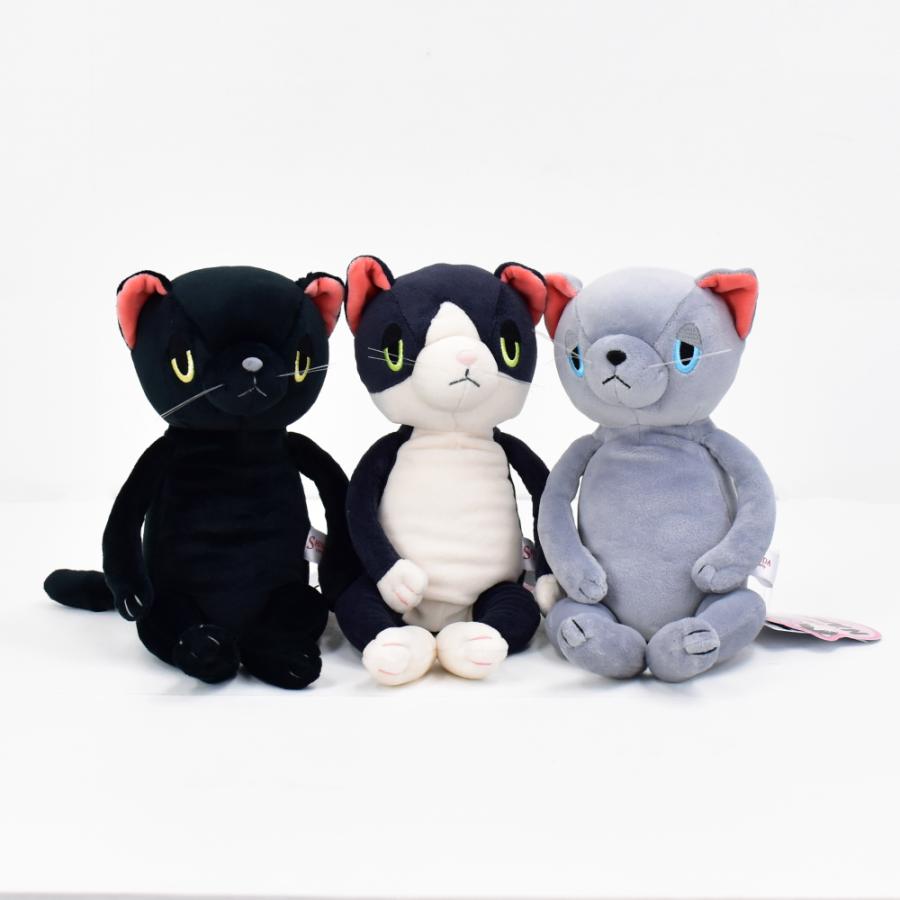 ニアンジェロ 猫 ネコ ぬいぐるみ ハチワレ グレー クロ 子供 女子