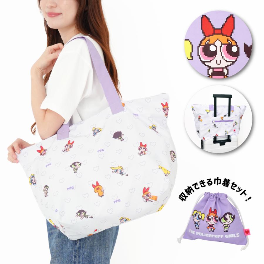 パワーパフガールズ トートバッグ 肩掛け 大きめ A4 A3 刺繍 軽量