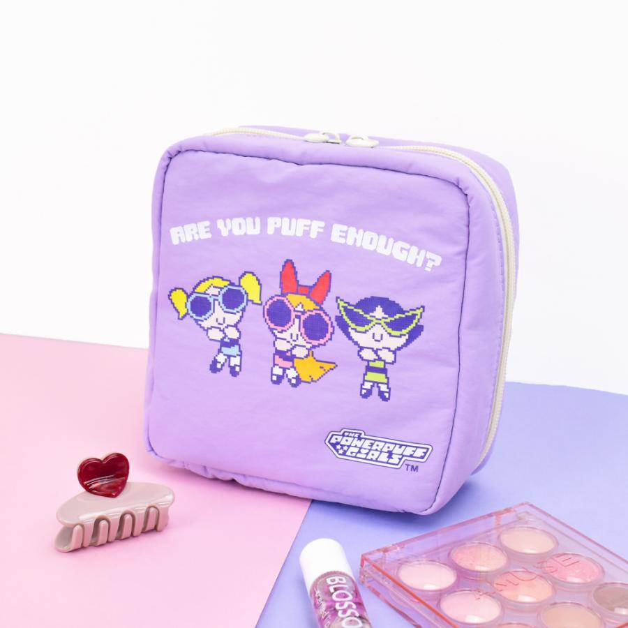 オーダー用♥️在庫パネル♥️フワフワ帽子の女の子　ポーチ等ハンドメイド品 パワーパフガールズ 小物入れ スクエア ポーチ トラベルポーチ