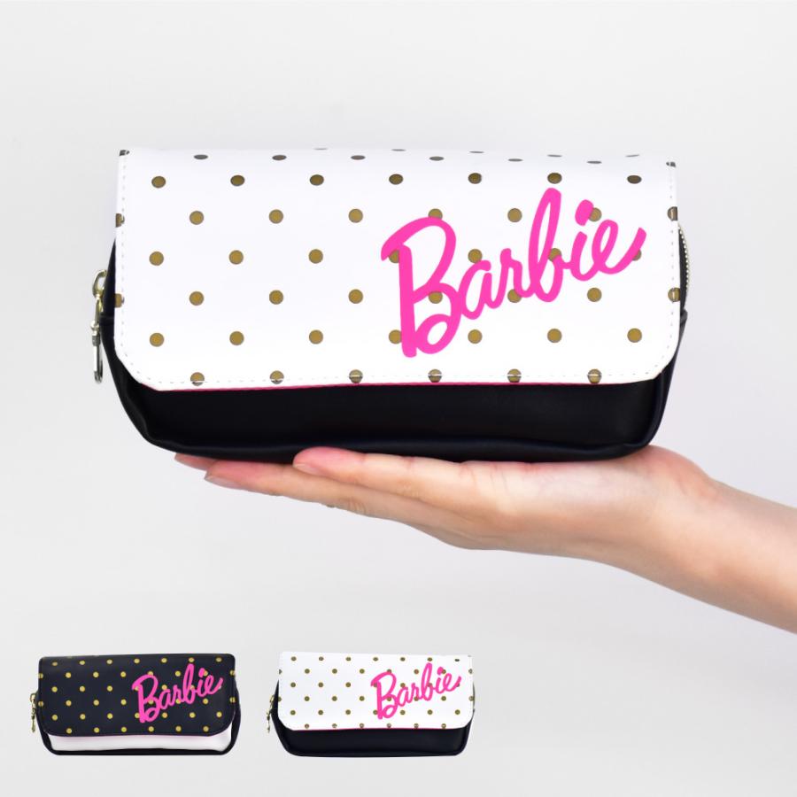 Barbie（バービー） ポーチ 化粧ポーチ 合皮 大容量 小物入れ