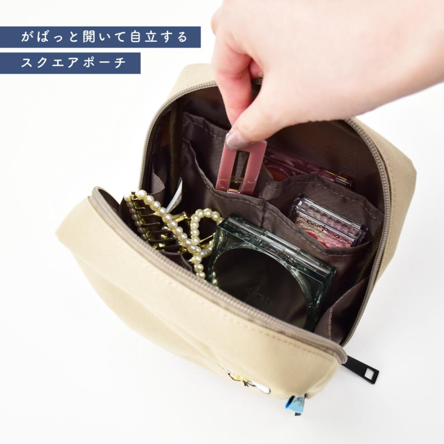 San-X リラックマ Rilakkuma 化粧ポーチ コスメポーチ スクエア San-X リラックマ Rilakkuma 化粧ポーチ コスメポーチ スクエア