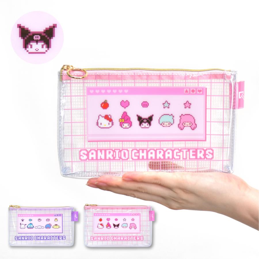 sanrio（サンリオ） ポーチ 化粧ポーチ 小物入れ スクエアポーチ 透明 