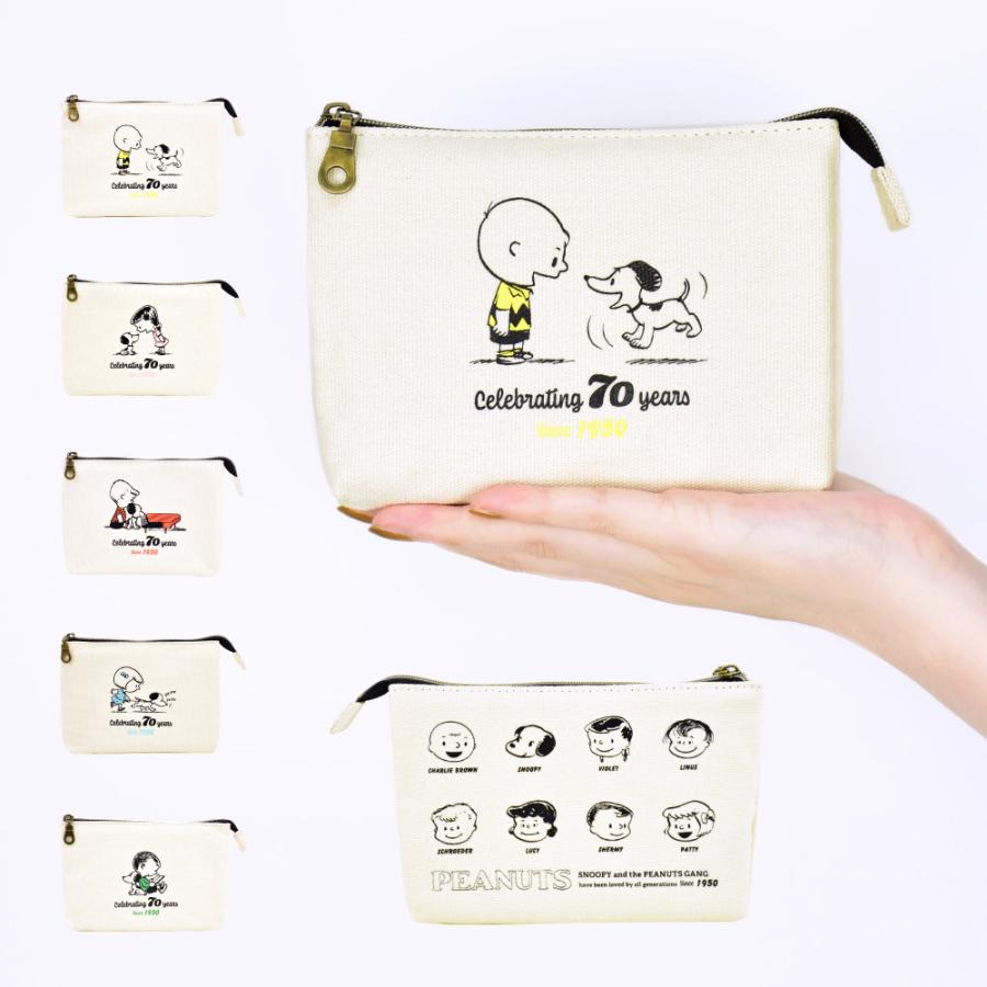 スヌーピー Snoopy ポーチ 小物入れ レディース 女子 キャラクター グッズ 帆布 キャンバス ファスナー 2ルーム Snoopy00 Action 通販 Yahoo ショッピング