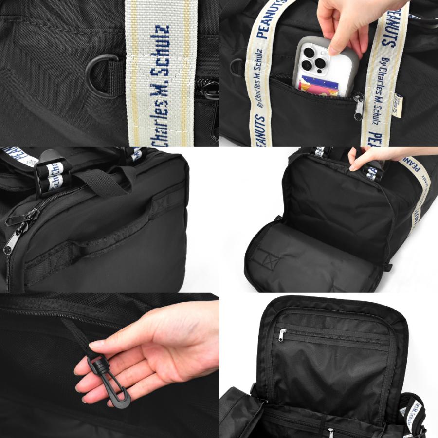 SNOOPY スヌーピー ボストンバッグ リュック 大容量 35L 撥水 ロゴ