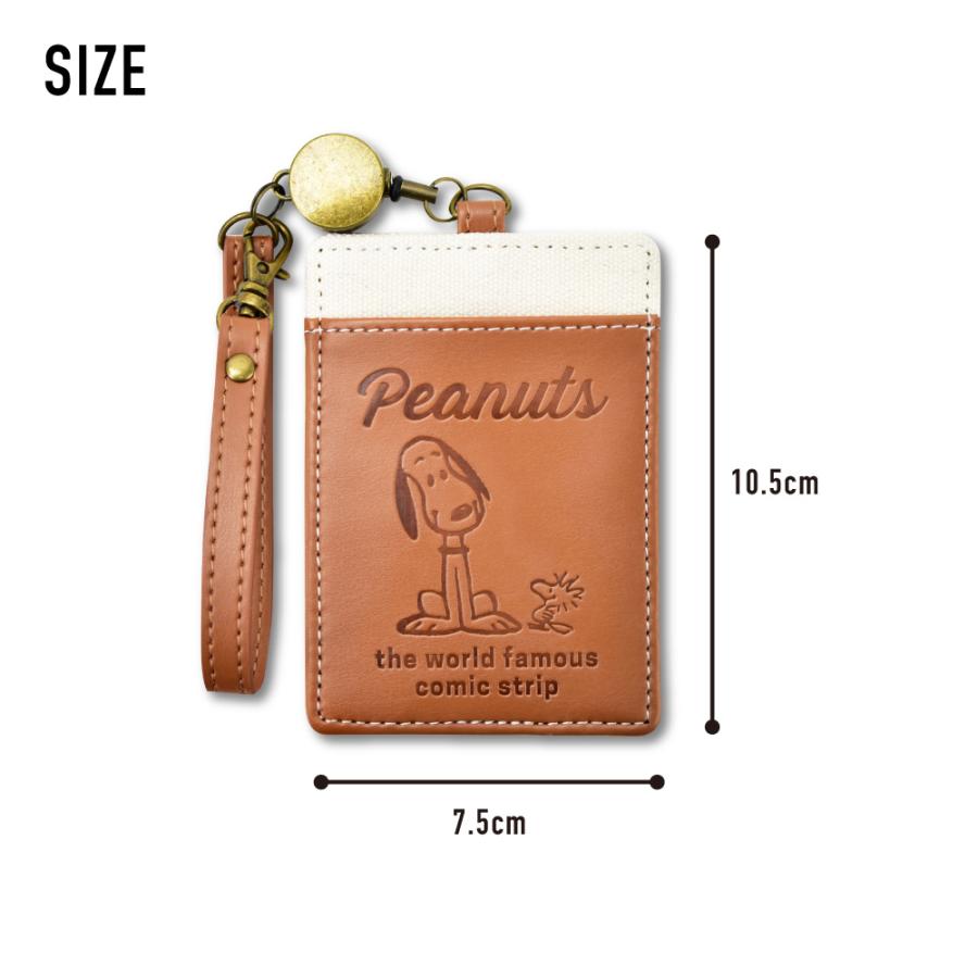 スヌーピー パスケース 入園入学祝い 定期入れ 合皮 フェイクレザー リール付き Icカードケース カードケース かわいい 雑貨 スヌーピーグッズ キャラクター リール ブランド