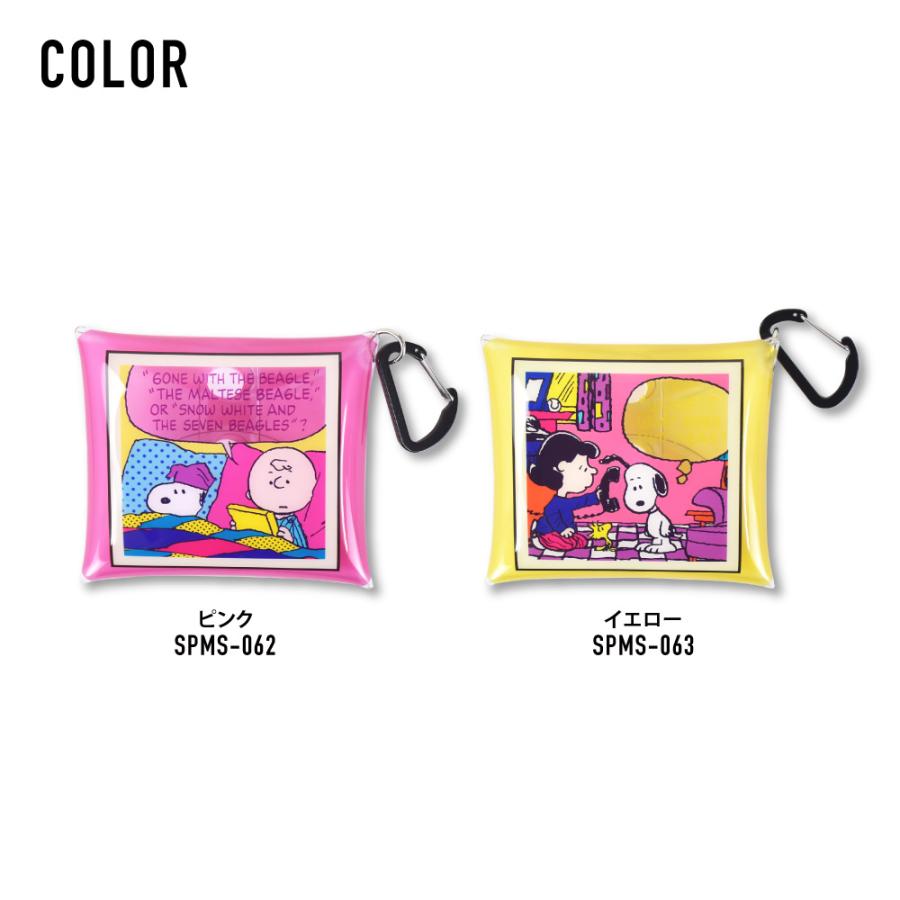 SNOOPY（スヌーピー） クリアポーチ カラビナ 小物入れ クリアマルチ