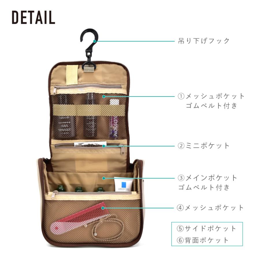 SNOOPY（スヌーピー） 洗面用具 旅行 ケース 吊り下げ 撥水 手持ち