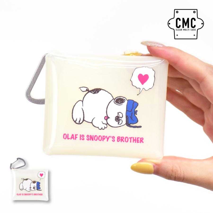 SNOOPY（スヌーピー） オラフ クリアポーチ カラビナ 小物入れ air