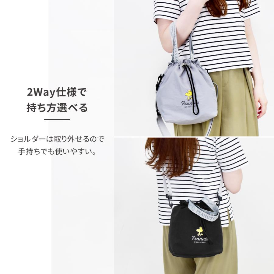 SNOOPY（スヌーピー） SNOOPY 2way 巾着 ショルダーバッグ ショルダー