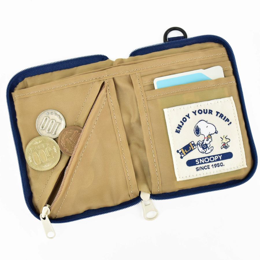 SNOOPY（スヌーピー） 二つ折り財布 トラベル ウォレット サイフ 折