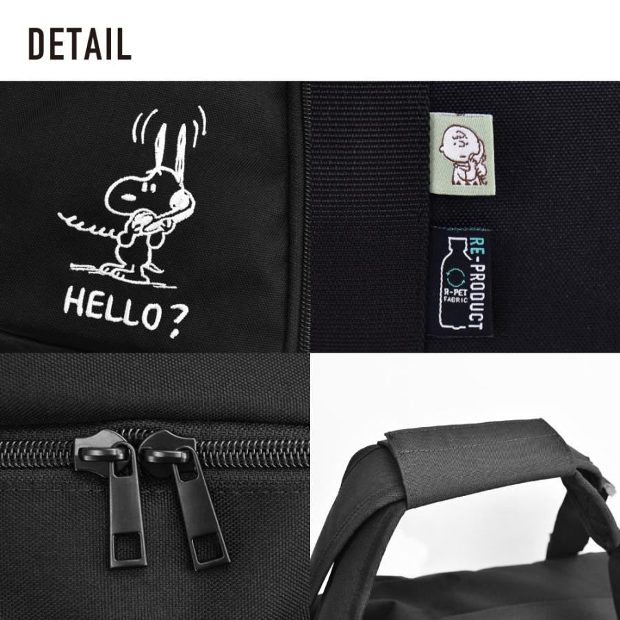 マリSPZ-4084 スヌーピー　SNOOPY　ボストンリュックブラック　黒　トラベル　ピーナッツ　ウッドストック　すぬーぴー　アニメ　キャラクター　かばん　カバン　鞄　バッグ　収納　お出かけ　アウトドア　旅行　雑貨　グッズ　かわいい SNOOPY（スヌーピー） ボストンバッグ リュック 大容量 30L 撥水 2way