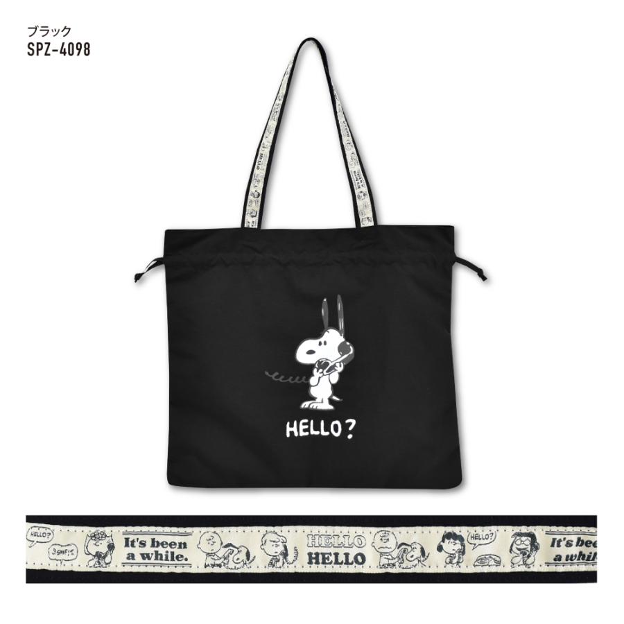 SNOOPY（スヌーピー） トートバッグ 肩掛け 巾着トート レディース