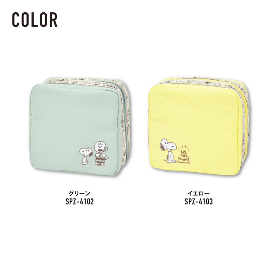 スヌーピー SNOOPY 化粧ポーチ 大容量 小物入れ スクエアポーチ レディース 女子 通勤 通学 旅行 整理整頓 大人 学生 子供 可愛い  キャラクター グッズ