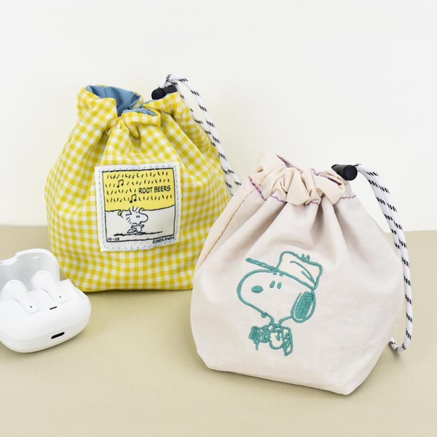 SNOOPY（スヌーピー） 巾着ポーチ 巾着袋 小物入れ リバーシブル