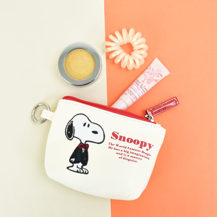 SNOOPY（スヌーピー） 化粧ポーチ 軽量 小物入れ コスメポーチ 合皮