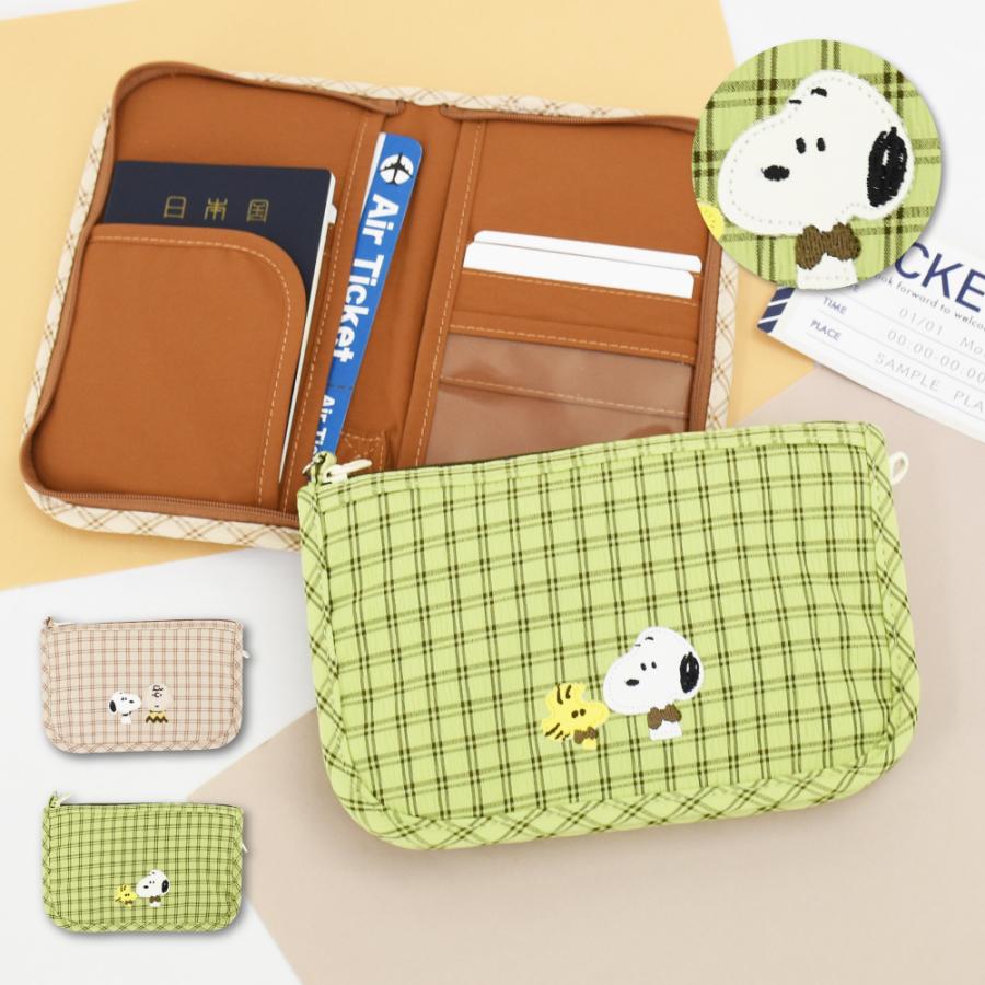 SNOOPY パスポートケース マルチポーチ 母子手帳 お薬手帳 ケース
