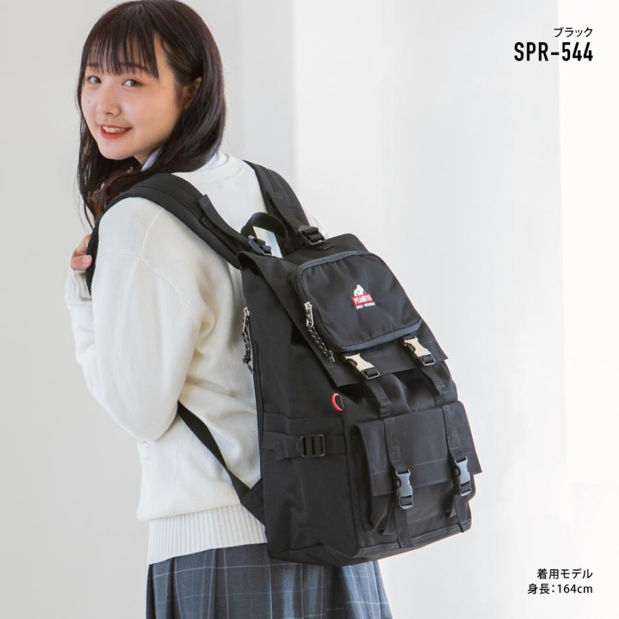 スヌーピー Snoopy リュック バッグ リュックサック フラップ ナイロン 大容量 ベルト付き l 黒 ロゴ 刺繍 かわいい おしゃれ 文房具 キャラクター グッズ Spr 544b Action 通販 Yahoo ショッピング