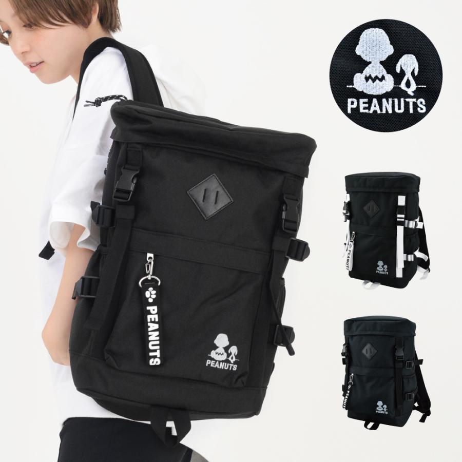 スヌーピー Snoopy リュック バッグ スクエア ボックス型 マチ 大きい 大容量 背面 ファスナー 18l 黒 大人向け キャラクターグッズ Spr 686b Action 通販 Yahoo ショッピング