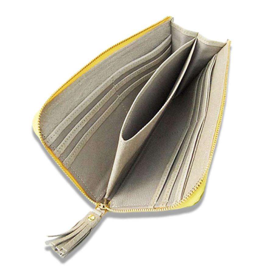 財布 サイフ 長財布 ステンドレザー 本革 牛革 豚革 L字ファスナー 大