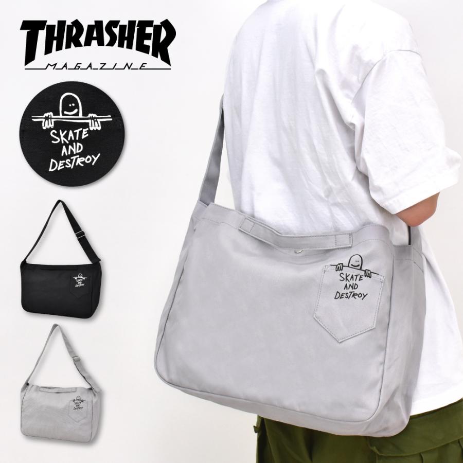 THRASHER　大容量ショルダーバッグ THRASHER スラッシャー ショルダーバッグ 大容量 a4 シンプル