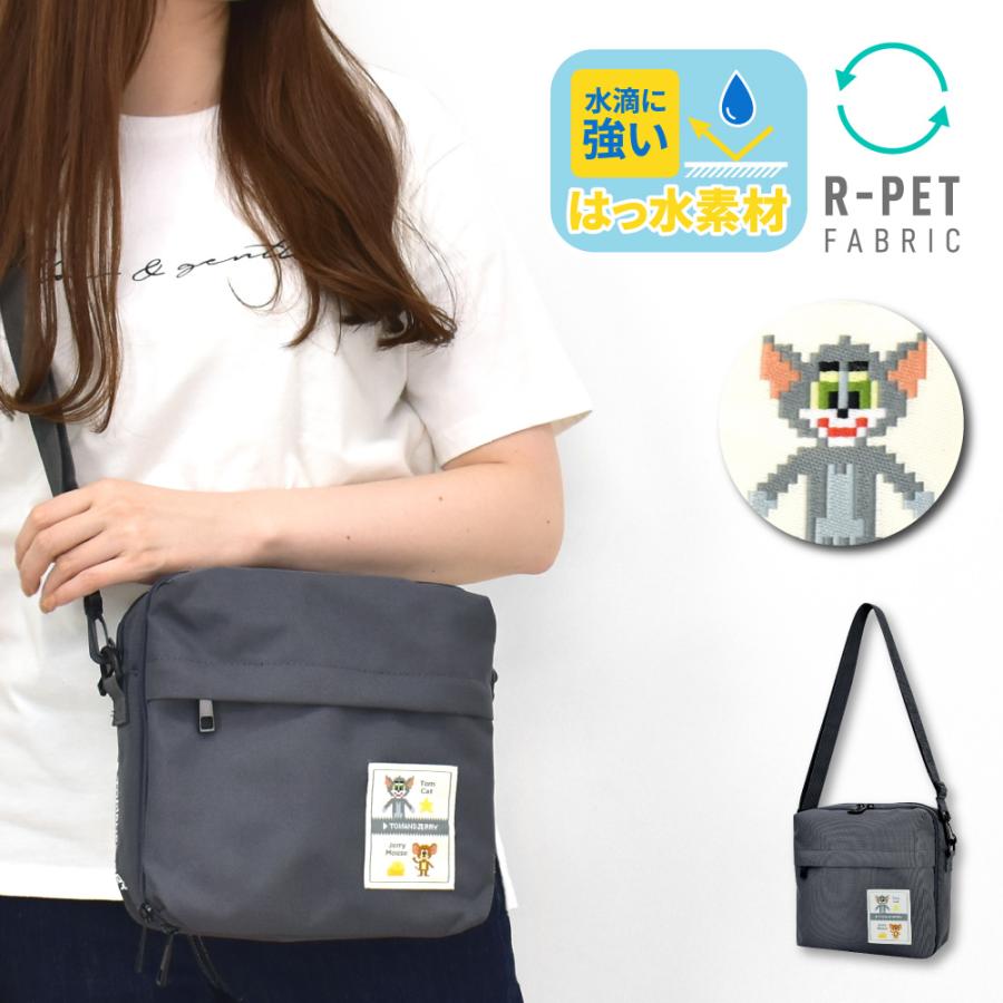 トムとジェリー ショルダーバッグ 小さめ 撥水 スクエア ミニバッグ