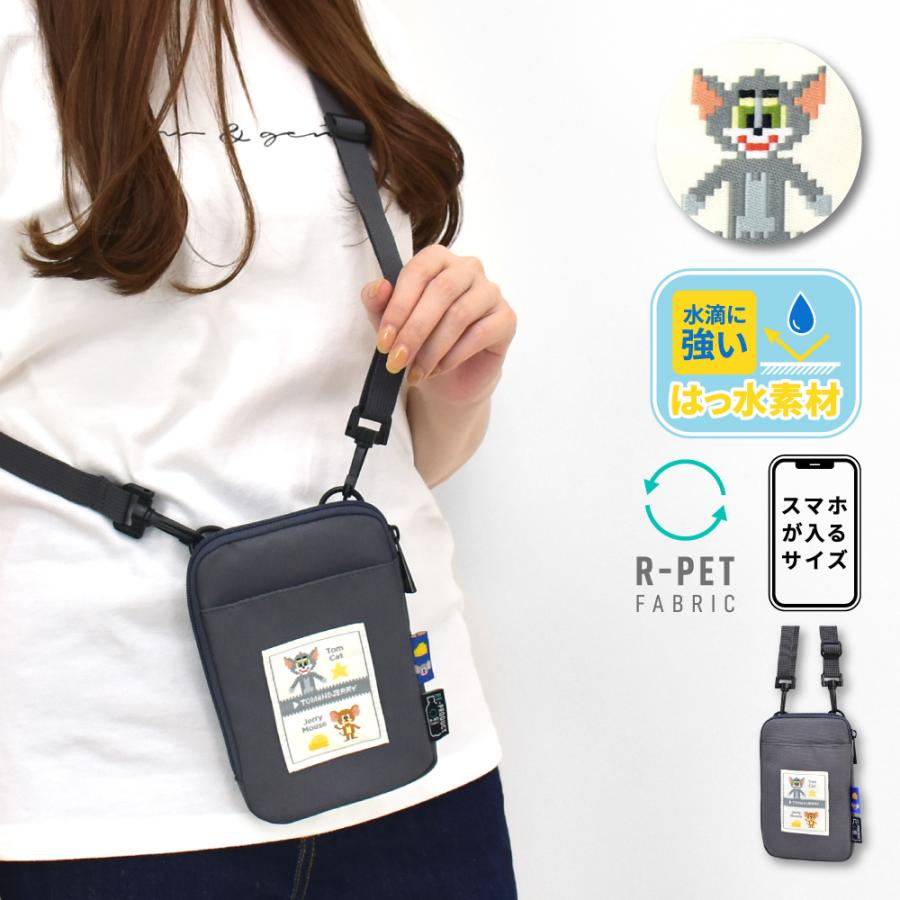 トムとジェリー スマホショルダー 小さめ 撥水 2way ポーチ ミニ