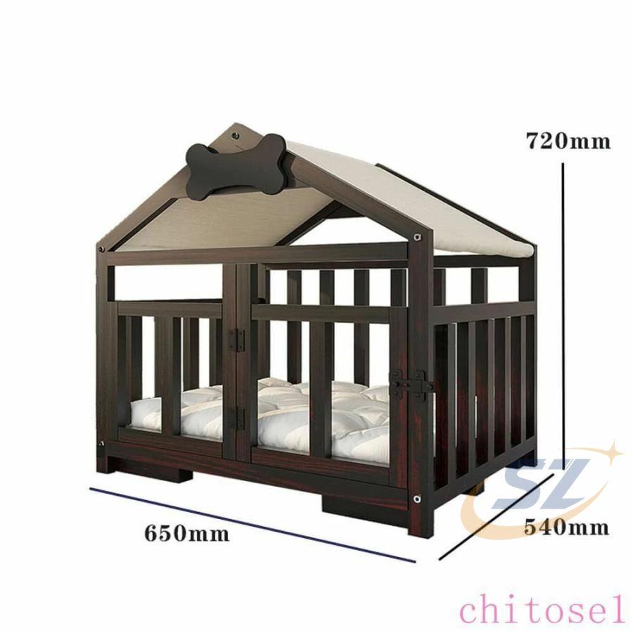 豪華な犬小屋 かご 犬小屋 木製 無垢材 家 室内 コーギー 小型犬 中型