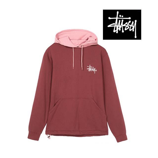 Stussy フード付きバーガンディジャケット STUSSY ステューシー フーディージャケット ヘビ柄 パイソン 赤
