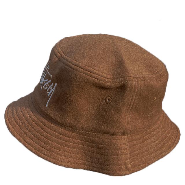 stussyクラッシャーハット ブラウン STUSSY（ステューシー） ファジー ウール バケット ハット 帽子 FUZZY
