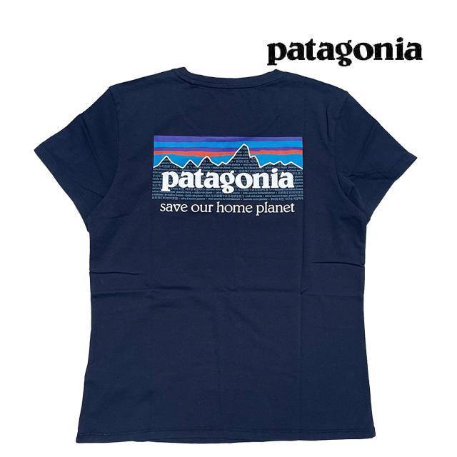 PATAGONIA パタゴニア ウィメンズ P-6 ミッション オーガニック Tシャツ WOMEN'S P-6 MISSION ORGANIC T-SHIRT NENA NEW NAVY 37560｜active-board