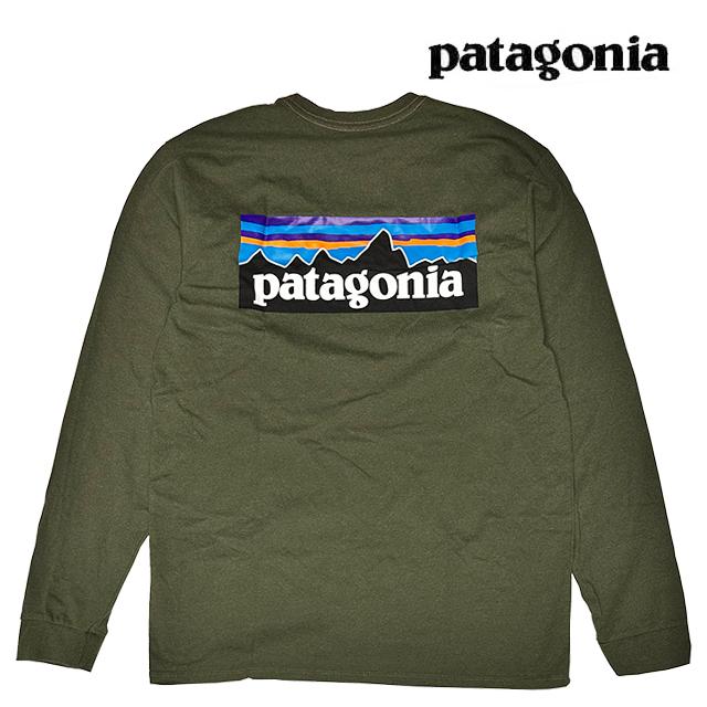 【新品 未使用ダグ付き】PatagoniaパームツリーP-6ロゴ ロンT L patagonia パタゴニア ロンT Tシャツ 長袖 Patagonia メンズ P-6 ロゴ
