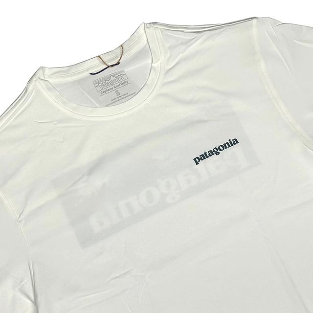 Patagoniaパタゴニア波タグキャプリーン白ホワイトTシャツクールデイリーL Patagoniaパタゴニア波タグキャプリーン白ホワイトTシャツクール
