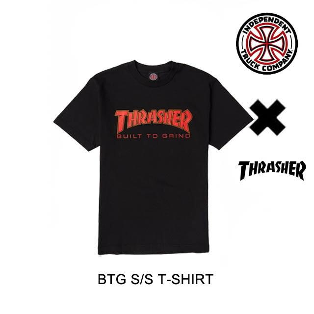 INDEPENDENT インディペンデント Tシャツ THRASHER BTG S/S T-SHIRT BLACK | THRASHER | 01