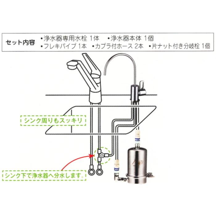 磨水IVアンダーシンク152型浄水器 セット J207P-B152 |  | 03