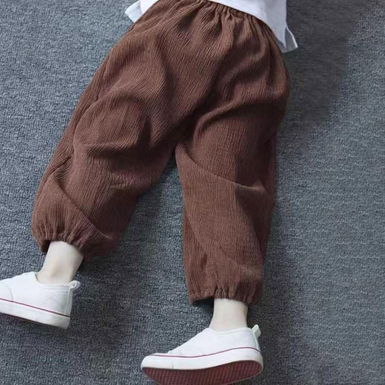 キッズ バルーンパンツ 子供服 男の子 女の子 ロングパンツ 長ズボン 薄手 綿 コットン ガーゼ 涼しいパンツ 春 夏用 サルエルパンツ 裾ゴム 虫 |  | 02
