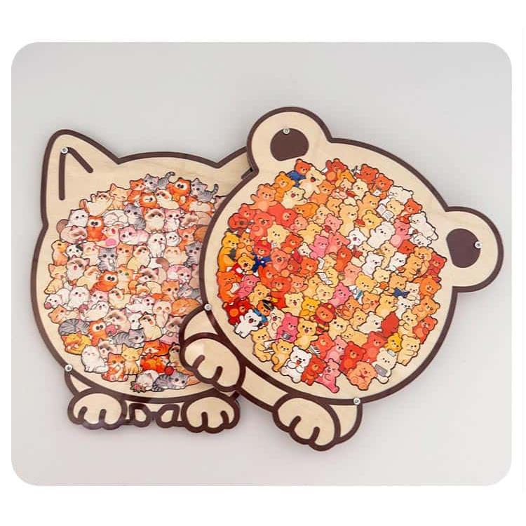 スタンド付き パズル 動物 犬 アートボードジグソー 大人 木製パズル