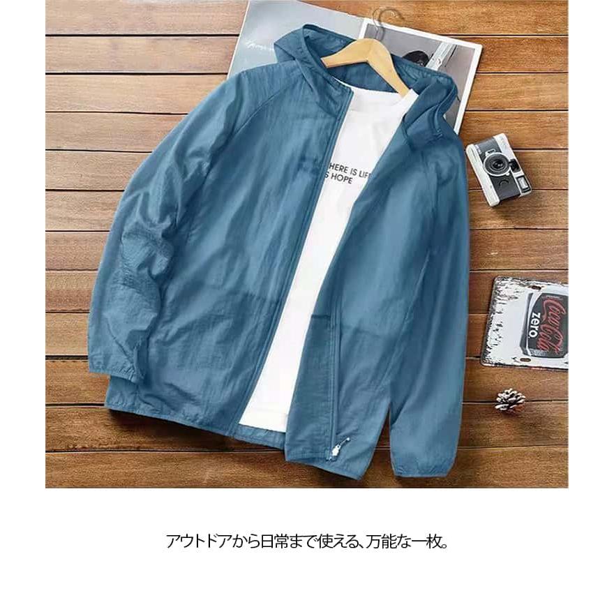 パーカー 薄手 UVカット パーカー メンズ 紫外線対策 ワークマン アウター 無地 フード付き ジップアップ ラッシュガード 涼しい 軽量 速乾 夏 |  | 07