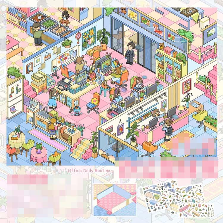 3D ストレス解消 3点セット 造形シール ハウスステッカー シーンシール 造景シール 3D おもちゃ 風景シール グッズ ミニチュアハウス 初心者 |  | 04