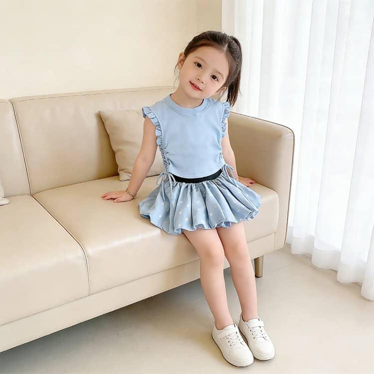 おしゃれ かわいい 女の子 スカート 100 セットアップ 2点セット キッズ 韓国風 花柄 フリル 子供服 半袖 ミニスカート ベビー 子供服 子供 |  | 23