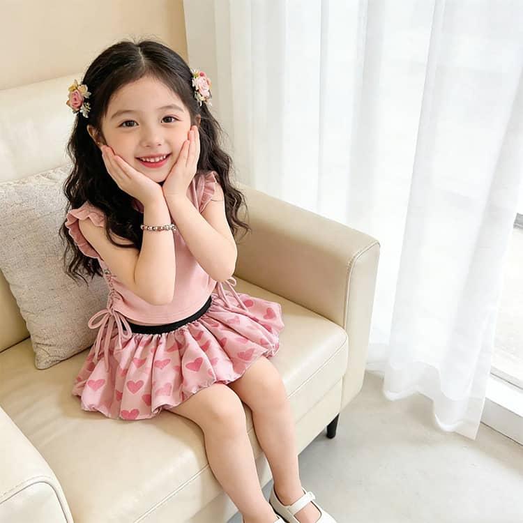 おしゃれ かわいい 女の子 スカート 100 セットアップ 2点セット キッズ 韓国風 花柄 フリル 子供服 半袖 ミニスカート ベビー 子供服 子供 |  | 25