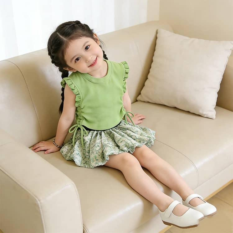 おしゃれ かわいい 女の子 スカート 100 セットアップ 2点セット キッズ 韓国風 花柄 フリル 子供服 半袖 ミニスカート ベビー 子供服 子供 |  | 10
